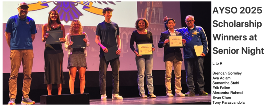 AYSO 92 Scholarship Winners
